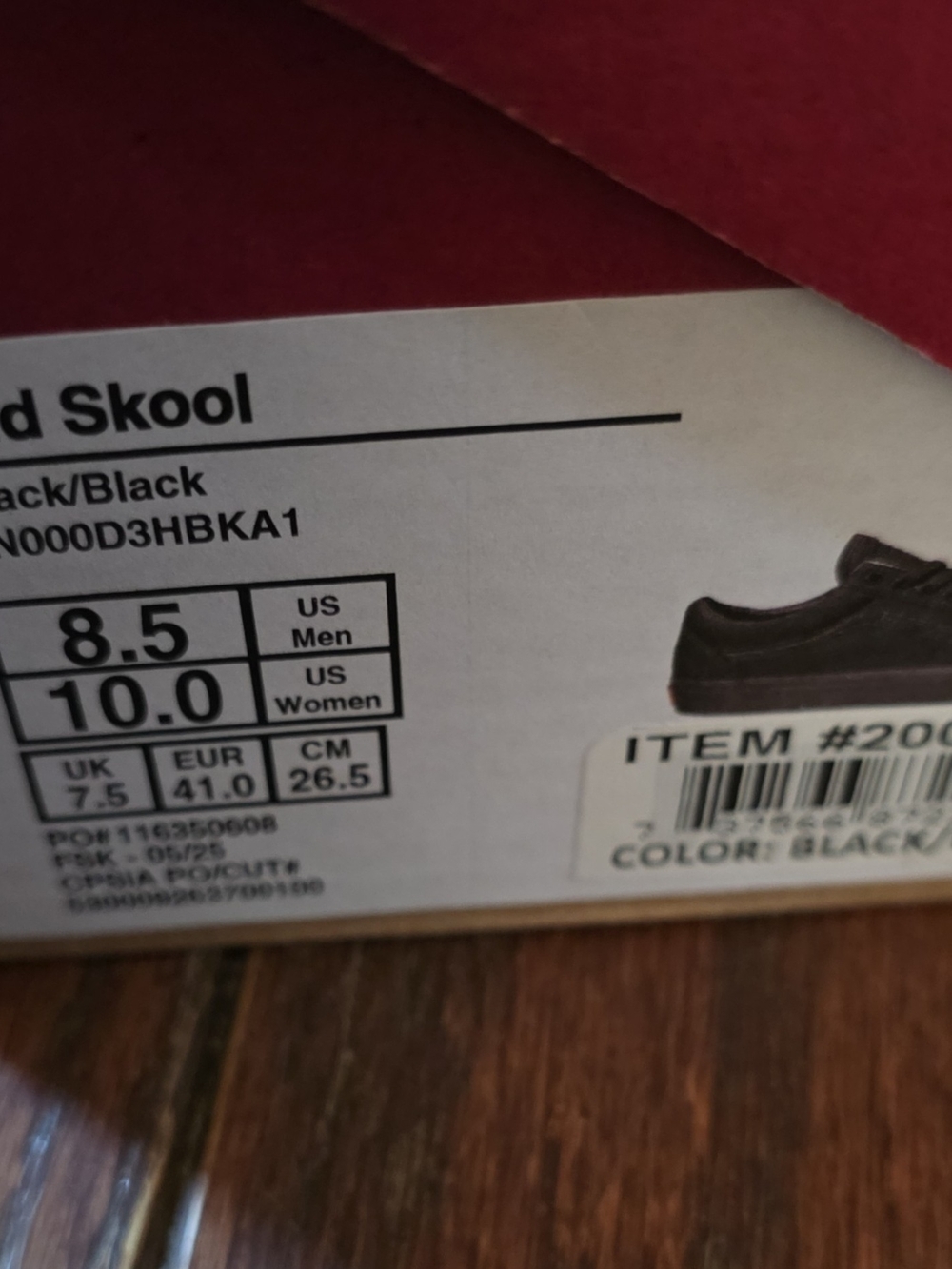 Vans Black Low-Top Women's Canvas Sneakers - Picture 4 of 4
